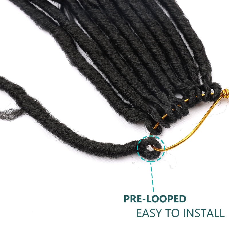فلايتينغ شعر كروشيه Goddess Locs، مُجهز مسبقًا، 20 بوصة، شعر كروشيه جديد على طراز Boho Faux Locs مع أطراف مجعدة، 8 عبوات، شعر كروشيه Bohemian River Locs للنساء ذوات البشرة السمراء 1B - Image 3